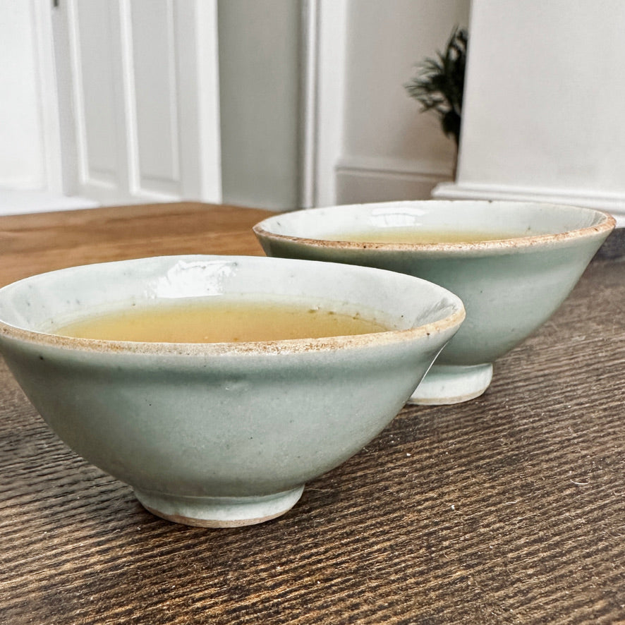 古董功夫茶杯 - 清朝豆青